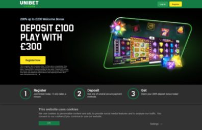 Unibet desktop Screenshot