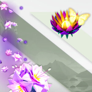 NetEnt Casino Mobile Casinos - A custom animation with white & grey background with mountains with lotus flower in front - Created by NetEnt Casino