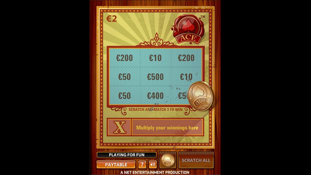 Ace Scratch Card Screenshot